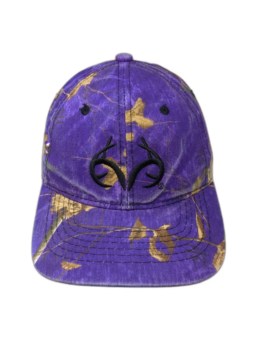 Realtree Purple Camo Baseball Cap OS Adjustable Hat Antler Logo Embroidered